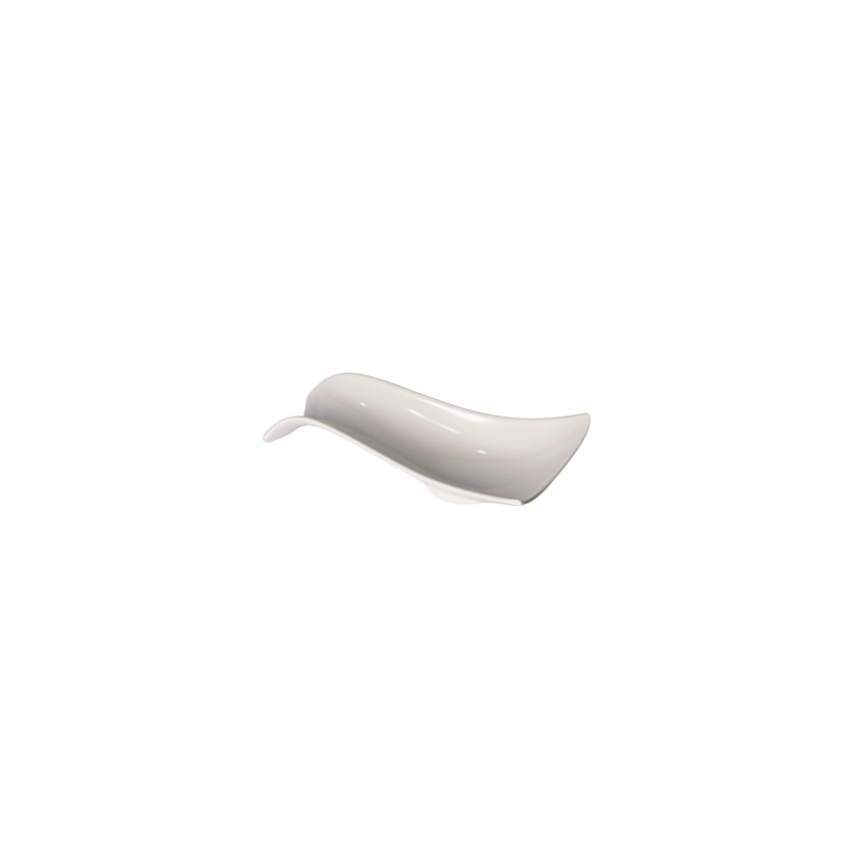 Cuillère de présentation en mélamine blanche – Image 1