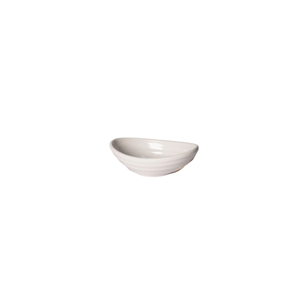 Bol de présentation asymétrique en mélamine blanche – Image 2