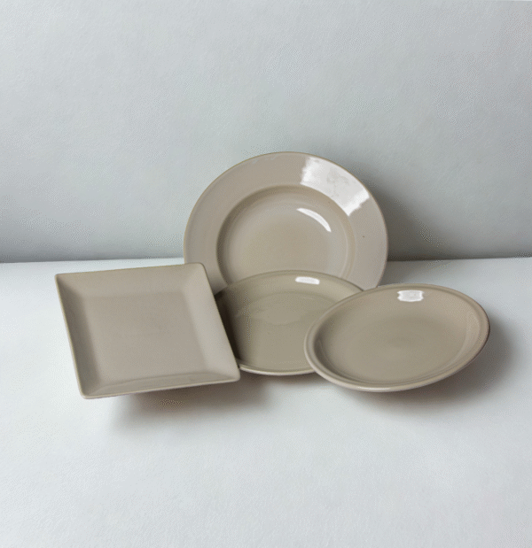 Ensemble D'assiettes En Céramique Réactive - 4pcs