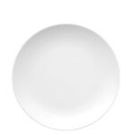 Plat Rond Soft en Mélamine Blanche – 28 cm