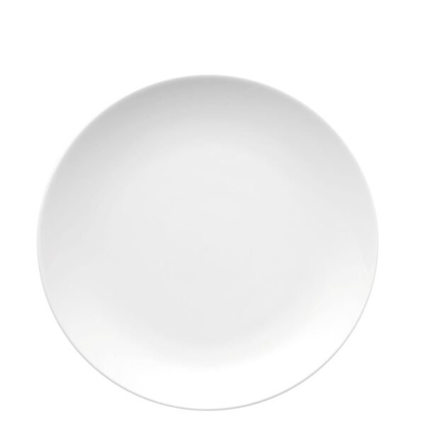 Plat Rond Soft en Mélamine Blanche – 28 cm