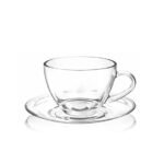 Tasse à thé en verre avec soucoupe – Style oriental
