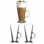 Tasse à café latte en verre avec poignée – 120 ml – Image 2