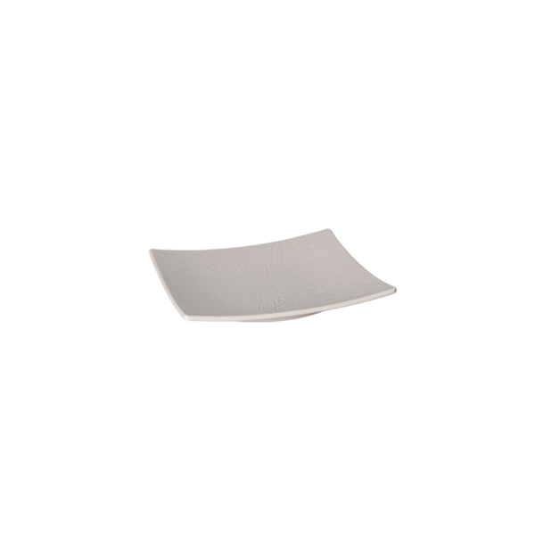 Plat Carré / Présentoir – Mélamine Blanche – 23 × 23 cm