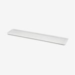 PLATEAU RECTANGULAIRE 58 X 16 CM BLANC EN MÉLAMINE