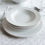 Bol à pâtes en porcelaine blanche – 27 cm