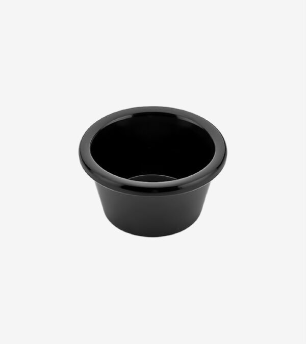 RAMEKIN ROND "RIBBED" 5,8 CM NOIR EN MÉLAMINE