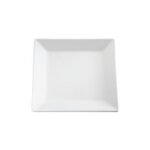 Plat Carré en Mélamine Blanche – 28 cm