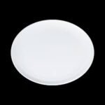 Plat Rond en Mélamine Blanche – 21 cm