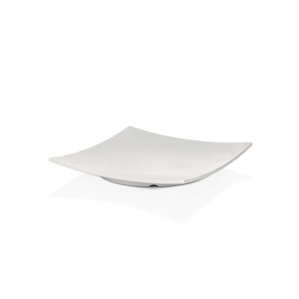 Plat carré  31CM BLANC mélamine