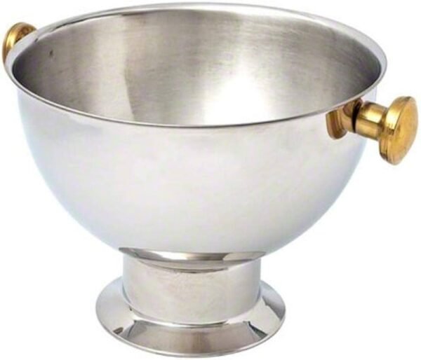 Seau à champagne design en inox argent
