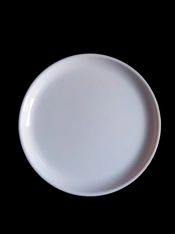 Assiette Ronde Blanche ou Noir Brillante 27 cm