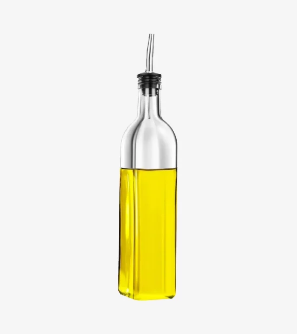 Bouteille à huile d’olive en verre transparent