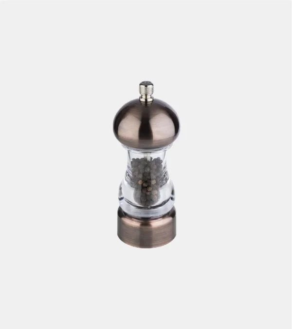 Moulin à poivre design verre & inox foncé