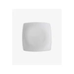 Assiette plate en porcelaine blanche