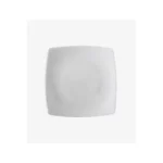 Assiette à dessert carrée en porcelaine blanche 20*20cm