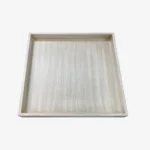 Plateau de courtoisie en bois peint blanc