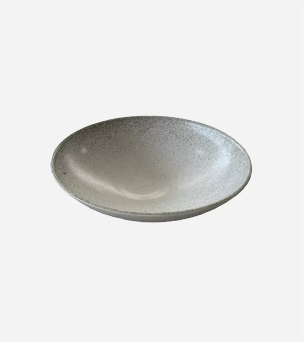Bol à salade – 23 cm – Marron & blanc clair en grès
