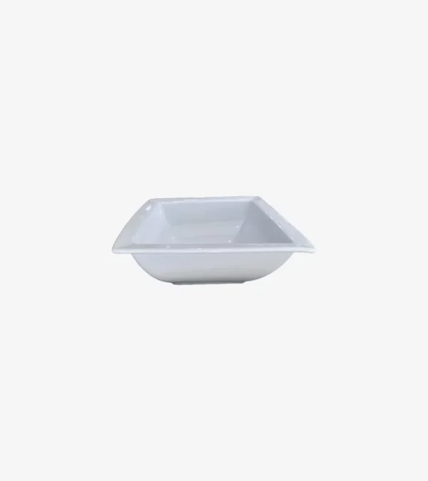 Coupelle carrée en porcelaine blanche