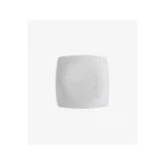 Plat carré en porcelaine blanche