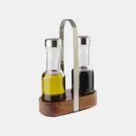 Ménagère composée de 2 bouteilles : huile & vinaigre
