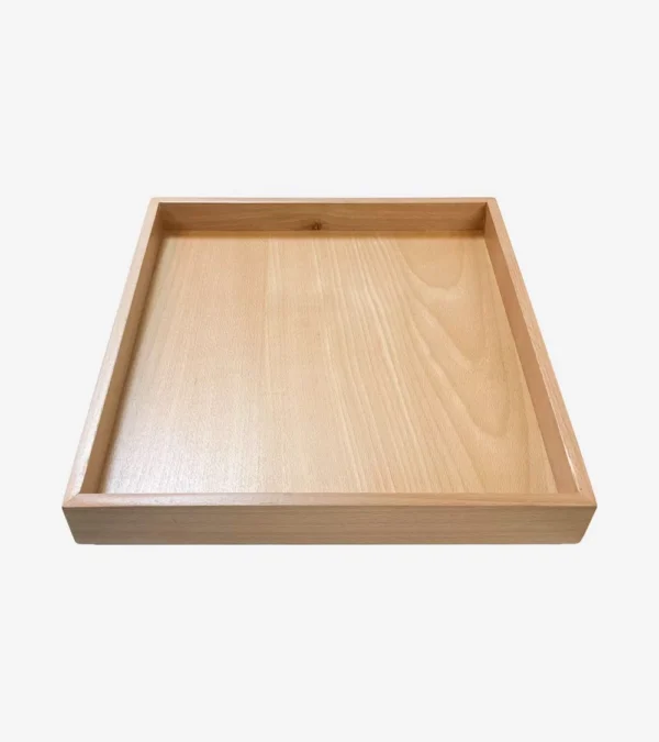 Plateau de courtoisie en bois naturel