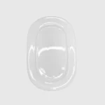 Plat ovale en porcelaine blanche