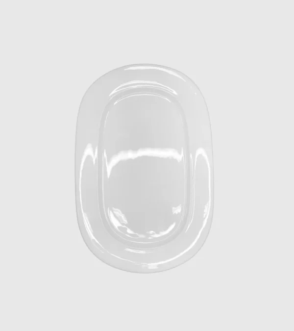 Plat ovale en porcelaine blanche