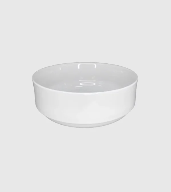 Saladier rond en porcelaine blanche