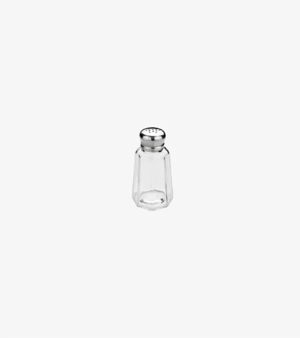 Salière ou poivrier avec couvercle inox