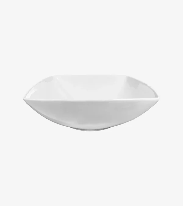 Saladier carré en porcelaine blanche