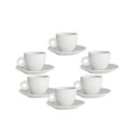 Tasse et sous Tasse moka Serra Blanc Brillant